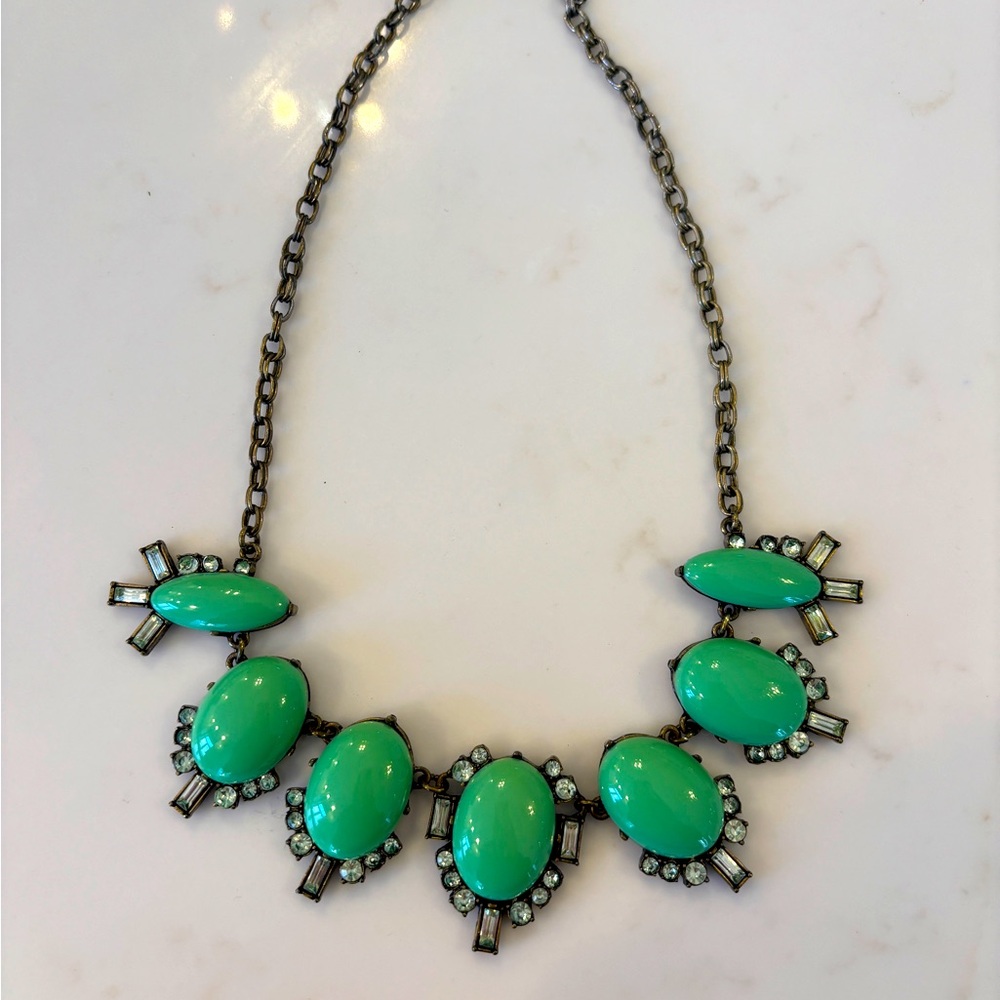 J. Crew Aqua Turquoise Statement Necklace